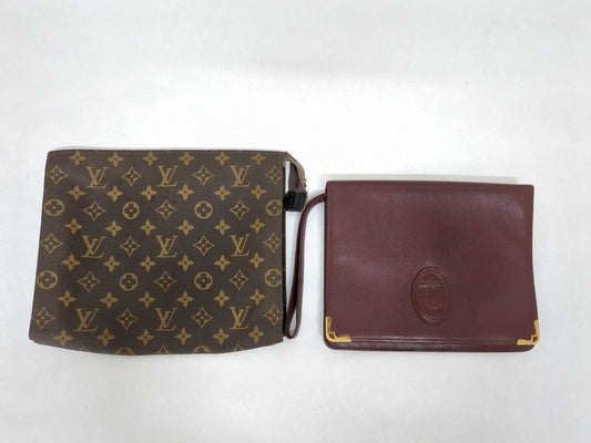 LOUIS VUITTON Monogram Clutch Bag/Cartier Second Bag