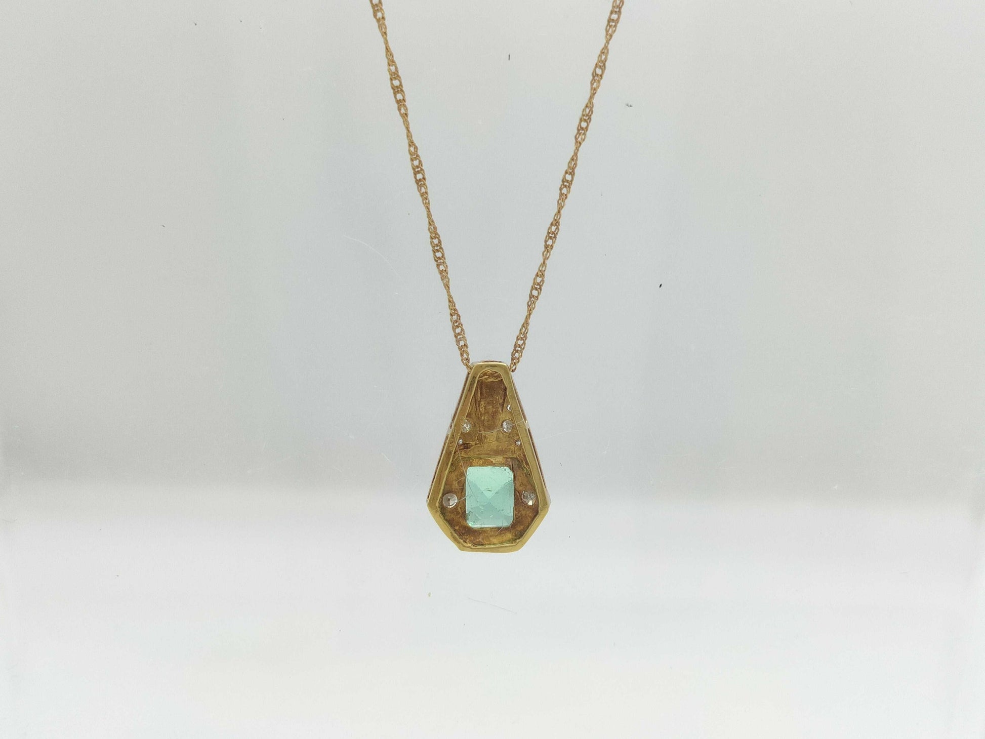 E0.75ct D0.40ct K18 2.5g Necklace 