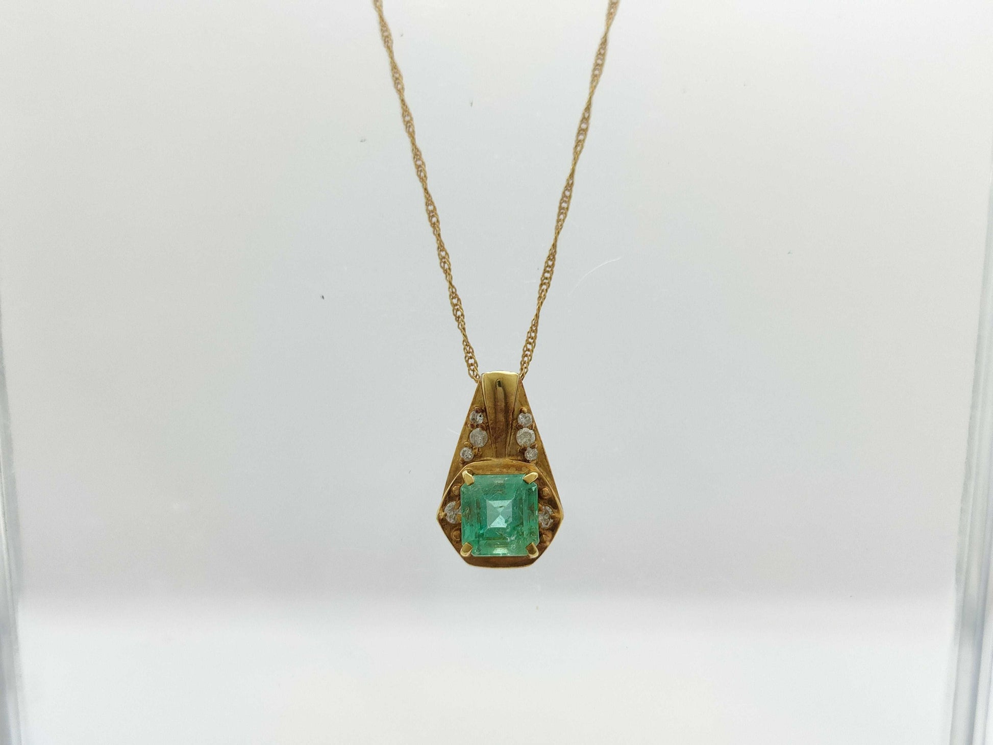E0.75ct D0.40ct K18 2.5g Necklace 