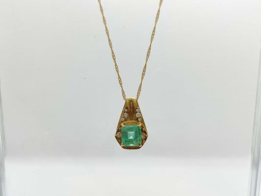 E0.75ct D0.40ct K18 2.5g Necklace 
