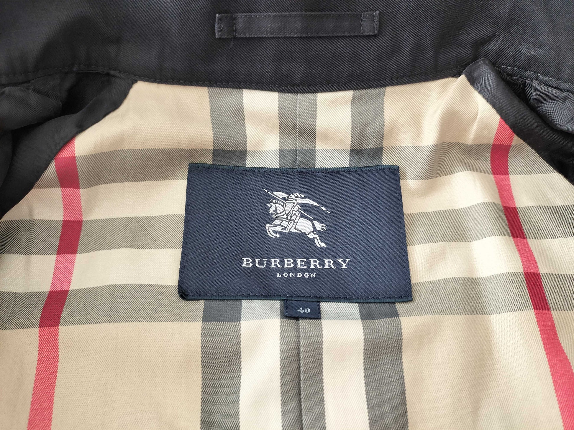 (10462_0210) BURBERRY Trench Coat Black 40 Coat