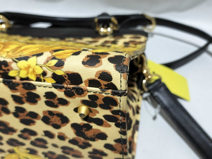 VERSACE Leopard Print Handbag Shoulder Bag