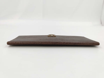 (10463_0057) GUCCI Old Leather Long Wallet Brown Wallet