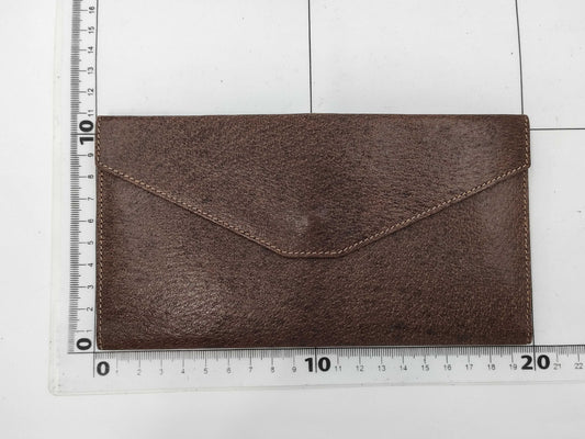 (10463_0057) GUCCI Old Leather Long Wallet Brown Wallet