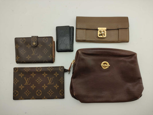 LOUIS VUITTON Monogram Pouch/Wallet 5-Piece Set 