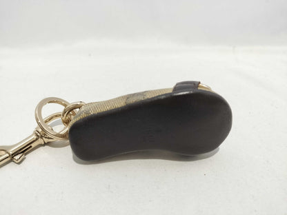 (10461_0014) GUCCI GG Horsebit Leather Shoe Motif Keychain Charm