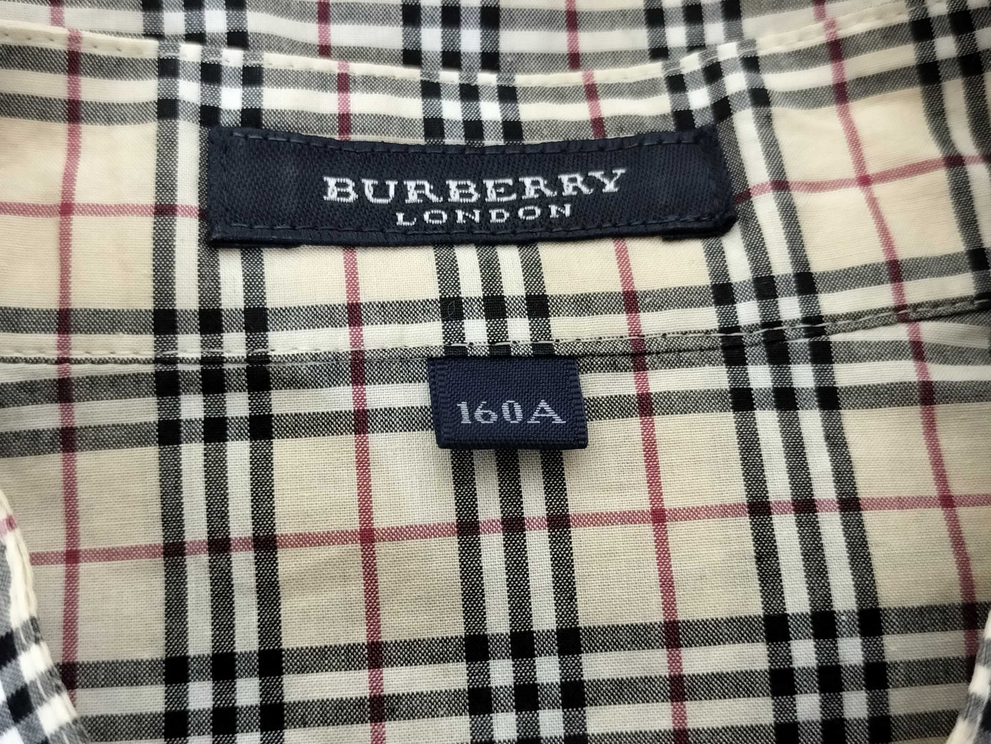BURBERRY Nova Check Short Sleeve Shirt/Chinese Style Button Shirt