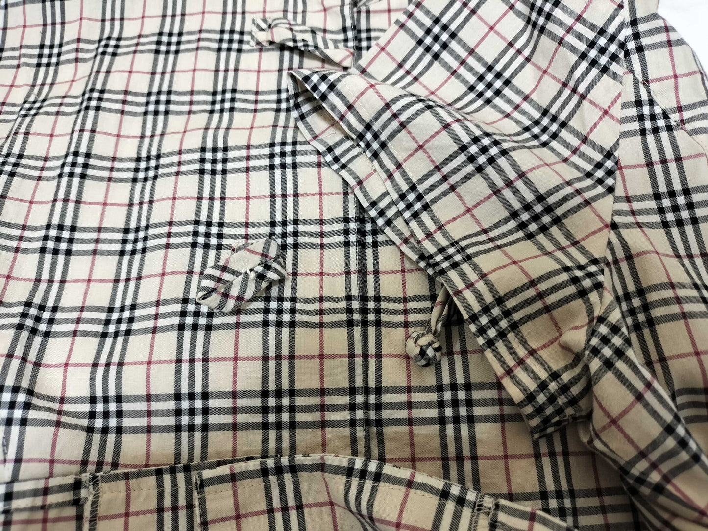 BURBERRY Nova Check Short Sleeve Shirt/Chinese Style Button Shirt
