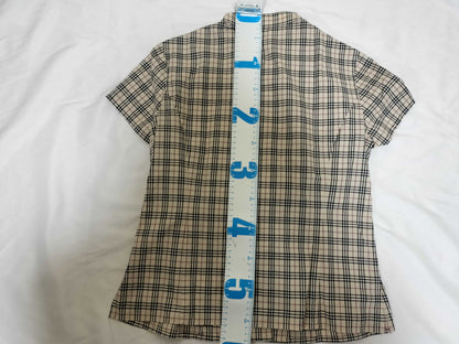 BURBERRY Nova Check Short Sleeve Shirt/Chinese Style Button Shirt