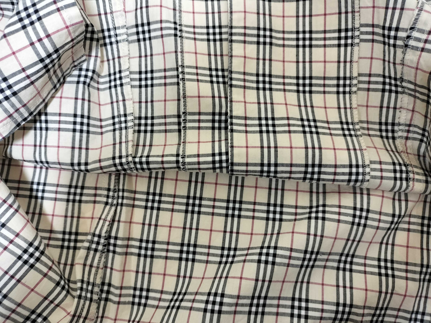 BURBERRY Nova Check Short Sleeve Shirt/Chinese Style Button Shirt