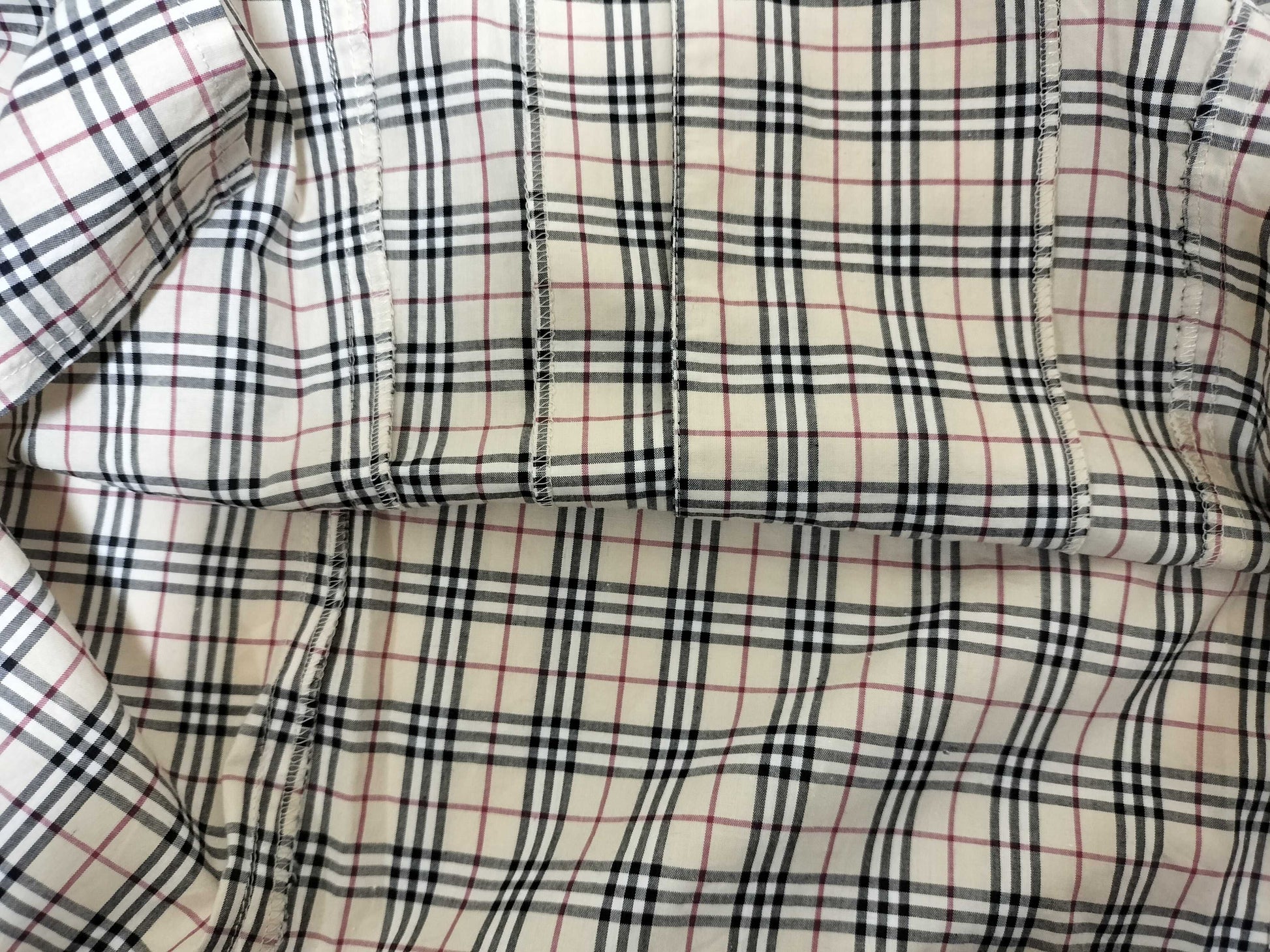 BURBERRY Nova Check Short Sleeve Shirt/Chinese Style Button Shirt