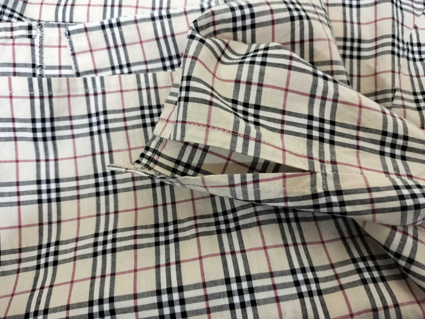 BURBERRY Nova Check Short Sleeve Shirt/Chinese Style Button Shirt