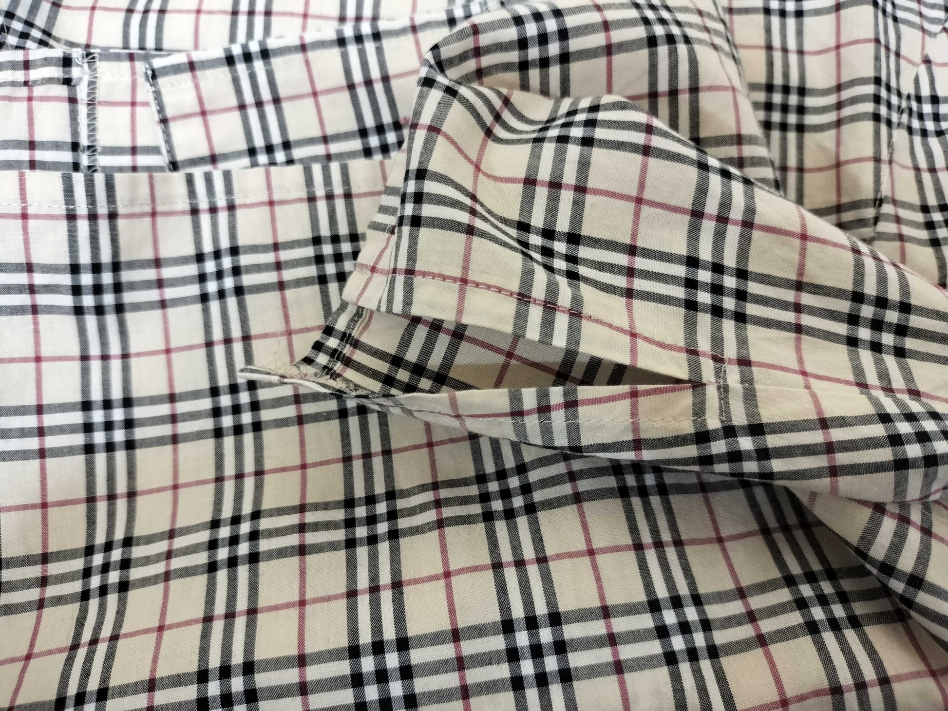 BURBERRY Nova Check Short Sleeve Shirt/Chinese Style Button Shirt