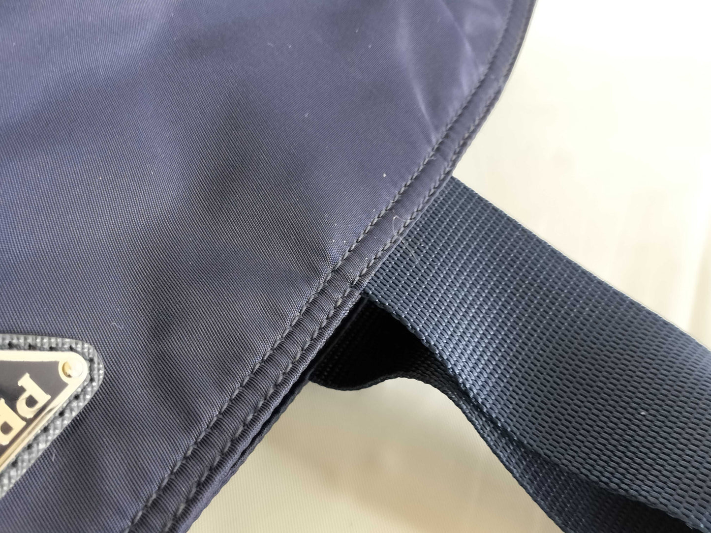 PRADA Nylon 2-way Shoulder Bag, Navy, 1BG093