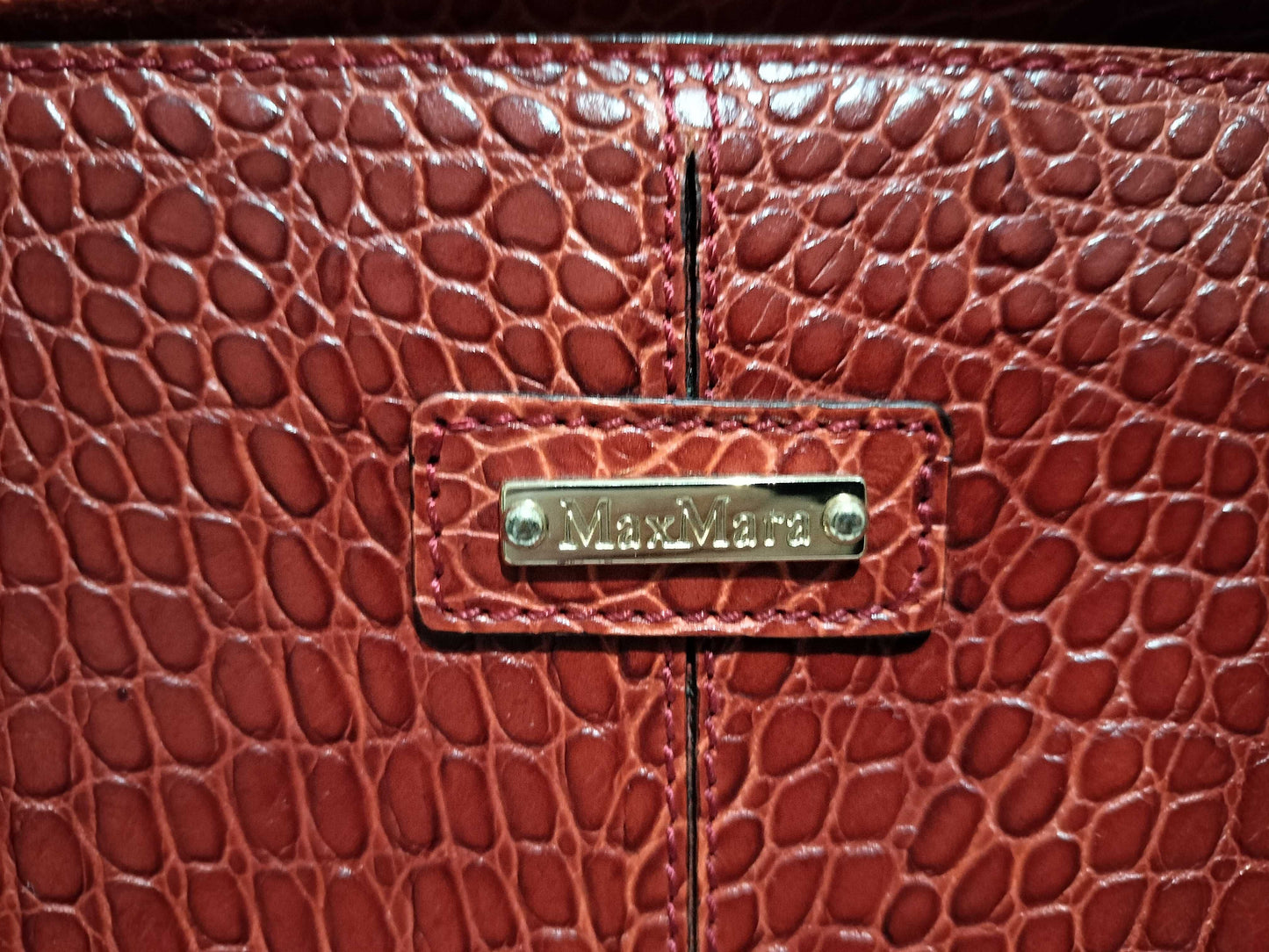 MaxMara Crocodile Embossed Handbag