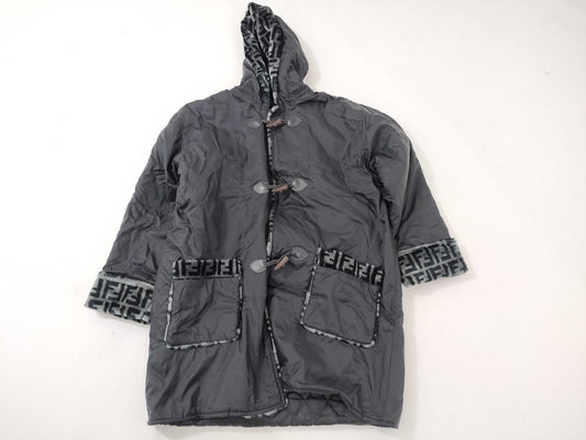 FENDI Zucca pattern Zucca faux fur quilted coat