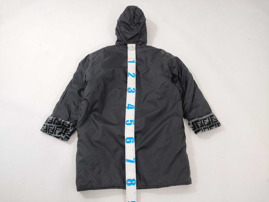 FENDI Zucca pattern Zucca faux fur quilted coat