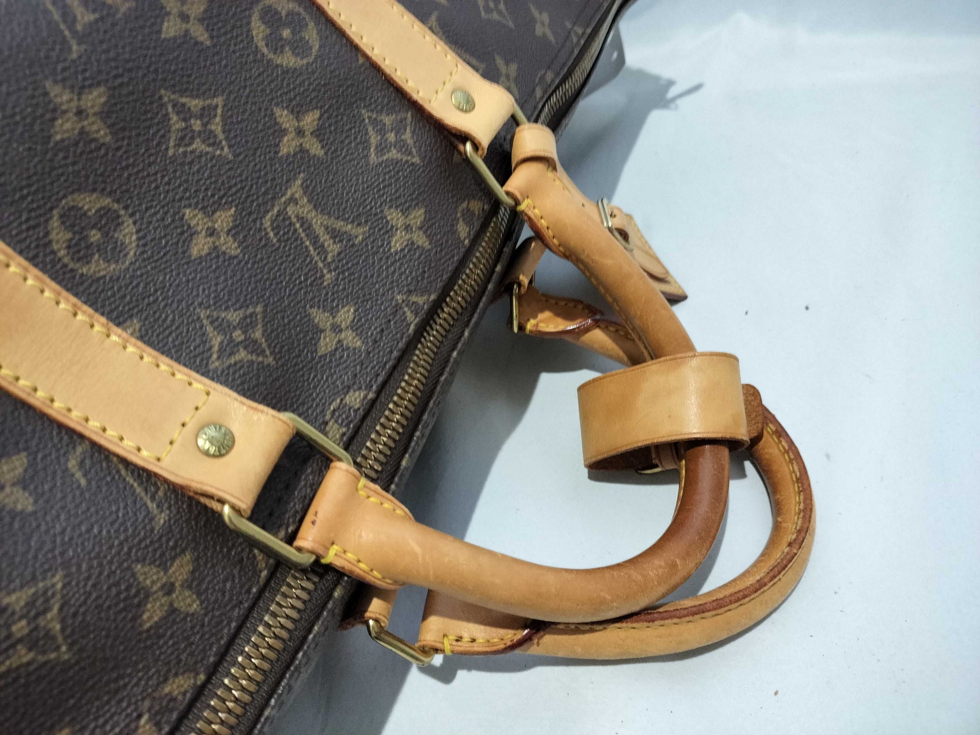 LOUIS VUITTON Monogram M41414 Keepall Bandouliere 55 Boston Bag
