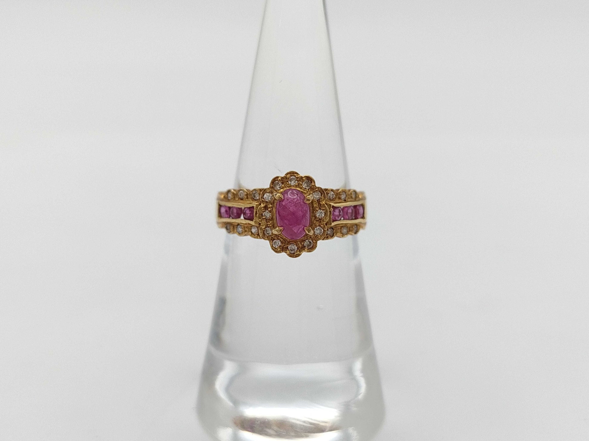 R1.00ct D0.12ct K18 3.6g Ring 
