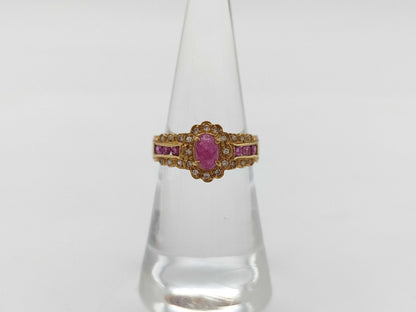 R1.00ct D0.12ct K18 3.6g Ring 