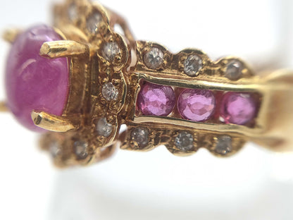 R1.00ct D0.12ct K18 3.6g Ring 