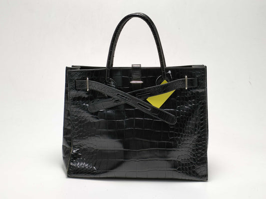 FURLA Embossed Crocodile Bag Handbag