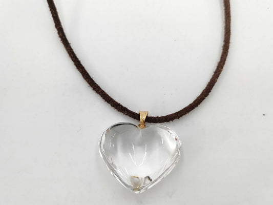 (10461_0264) Baccarat Baccarat Heart Necklace Necklace