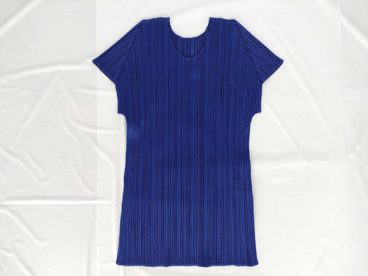 ISSEY MIYAKE Pleats Please / PP93-PE961 / Sleeveless / Design Top / Blue / Tag Included Top