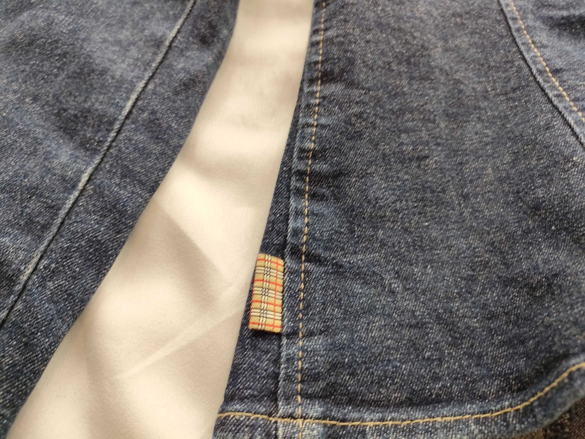 (10462_0206) BURBERRY Denim Jacket/Button Nova Check Jacket