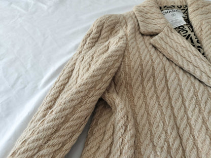(10462_0126) CHANEL 00A Long Knit Coat Coat