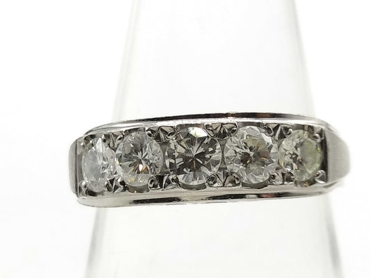 D1.00ct Pt900 4.2g Ring 