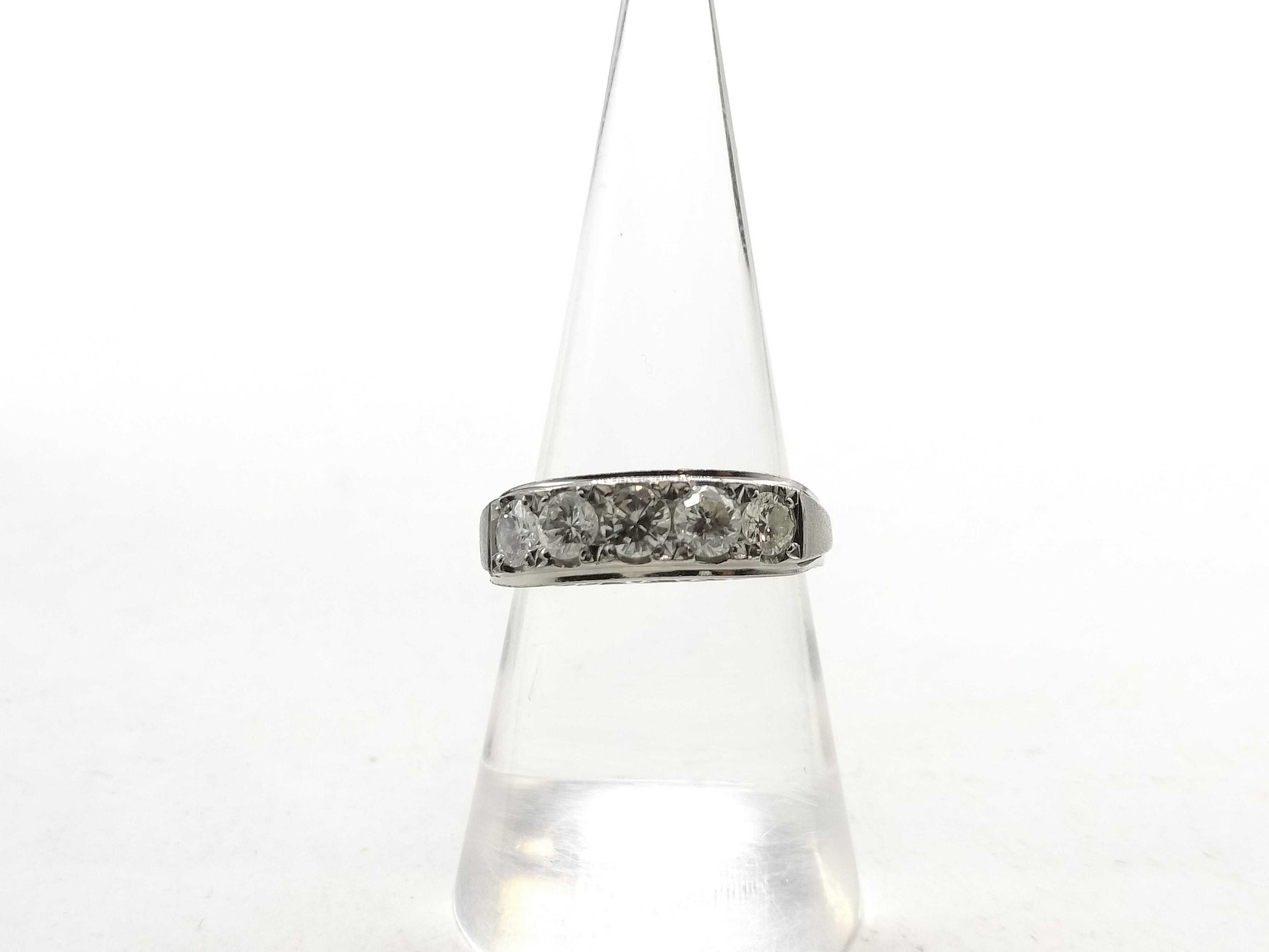 D1.00ct Pt900 4.2g Ring 