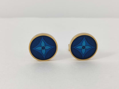 LOUIS VUITTON Bouton de Manchette Cufflinks 925 with Case
