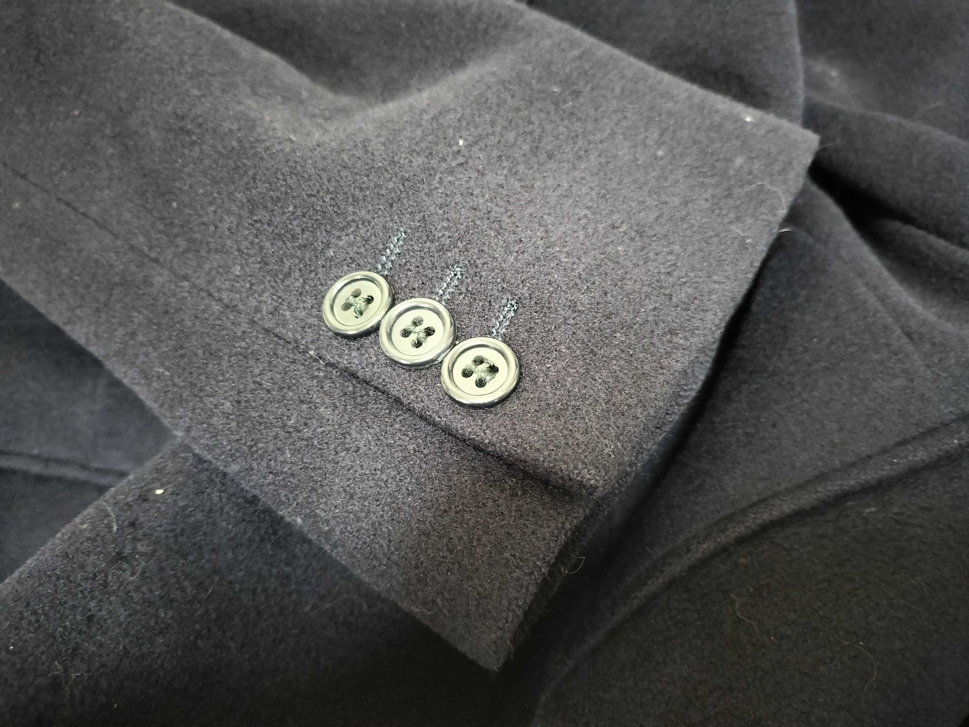 BURBERRY Burberrys 100% Cashmere Long Coat Navy with Name