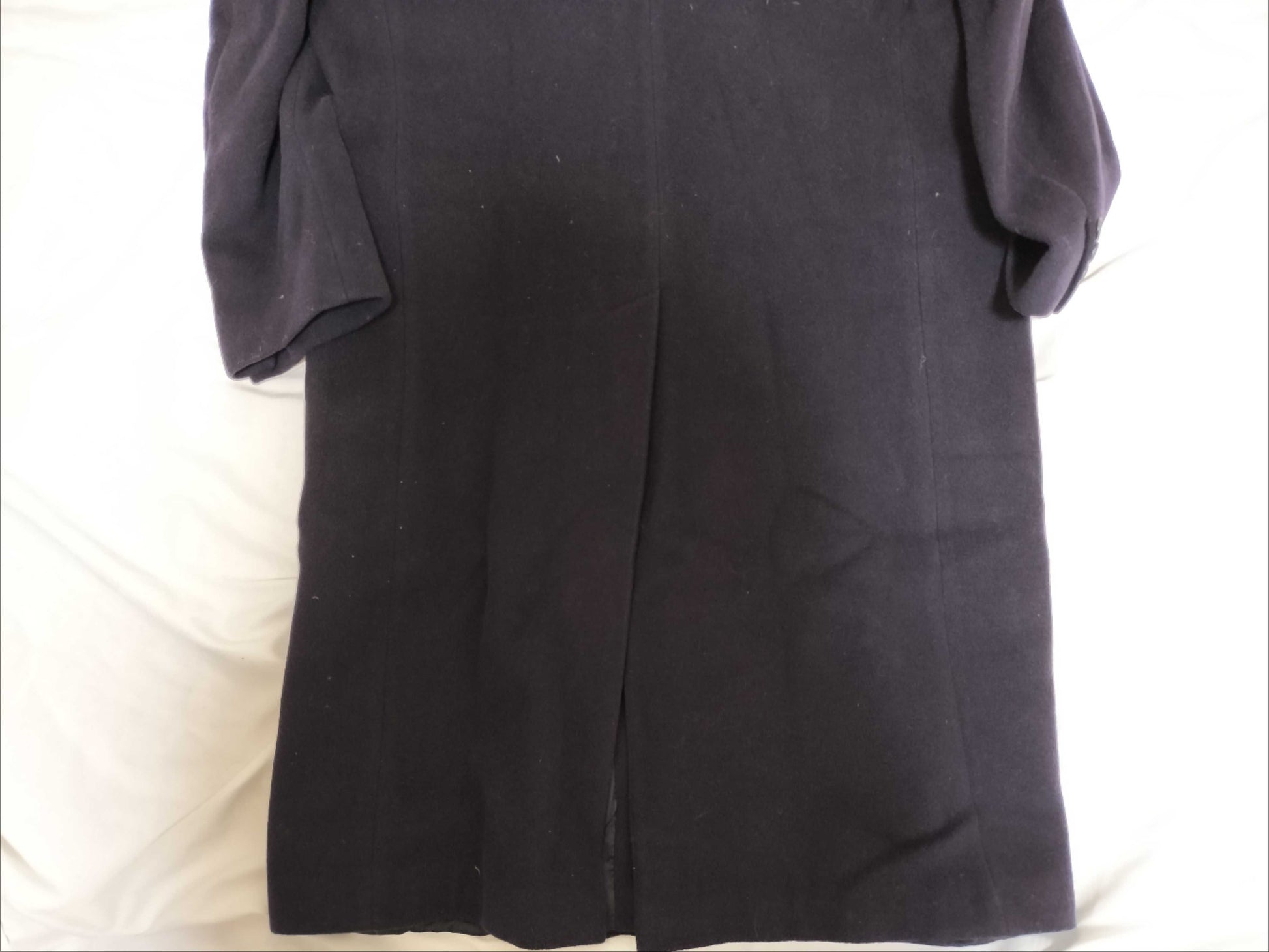 BURBERRY Burberrys 100% Cashmere Long Coat Navy with Name