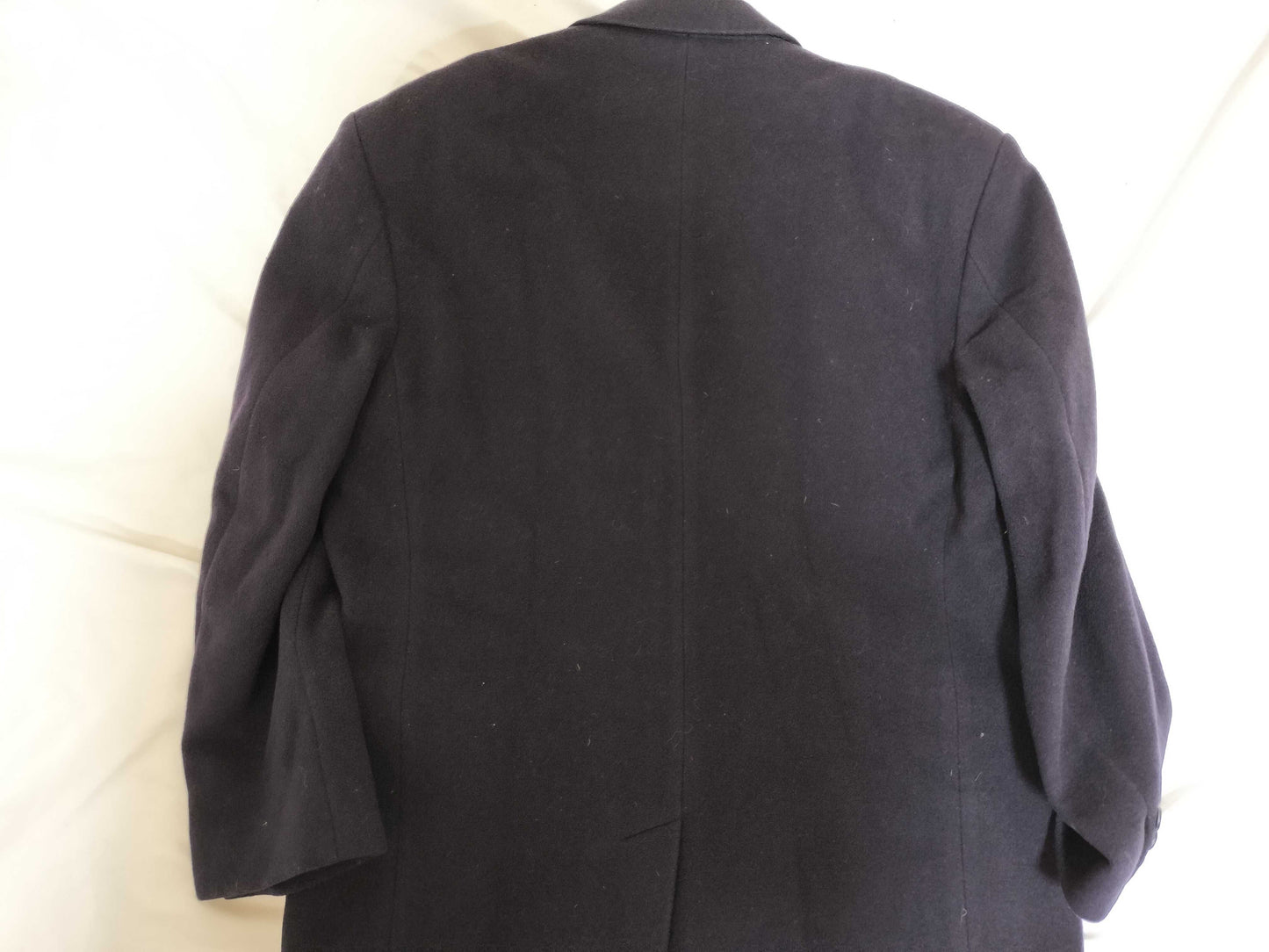 BURBERRY Burberrys 100% Cashmere Long Coat Navy with Name