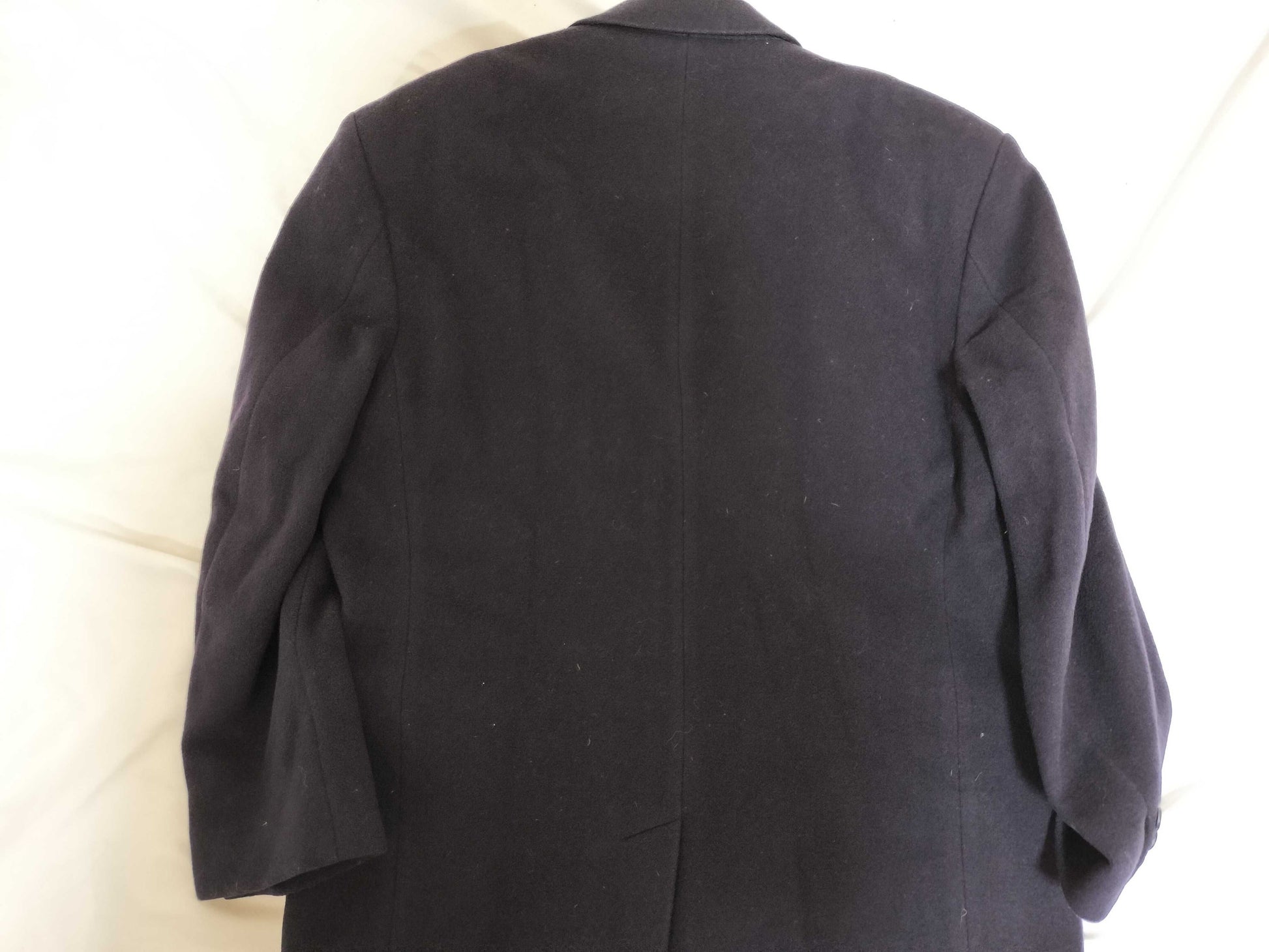 BURBERRY Burberrys 100% Cashmere Long Coat Navy with Name