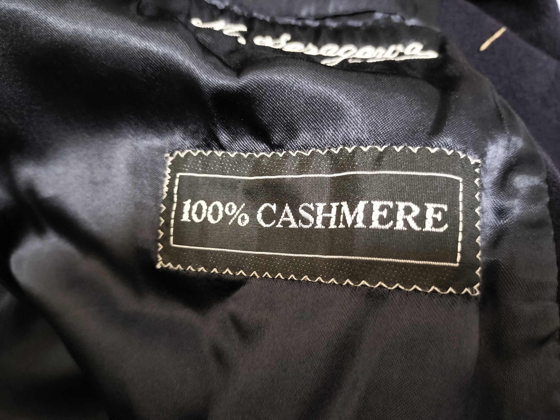 BURBERRY Burberrys 100% Cashmere Long Coat Navy with Name