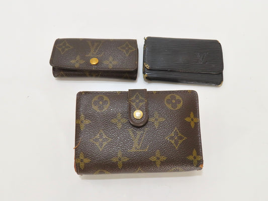 LOUIS VUITTON Monogram Folding Wallet, Key Case, Epi Leather Key Case, Wallet