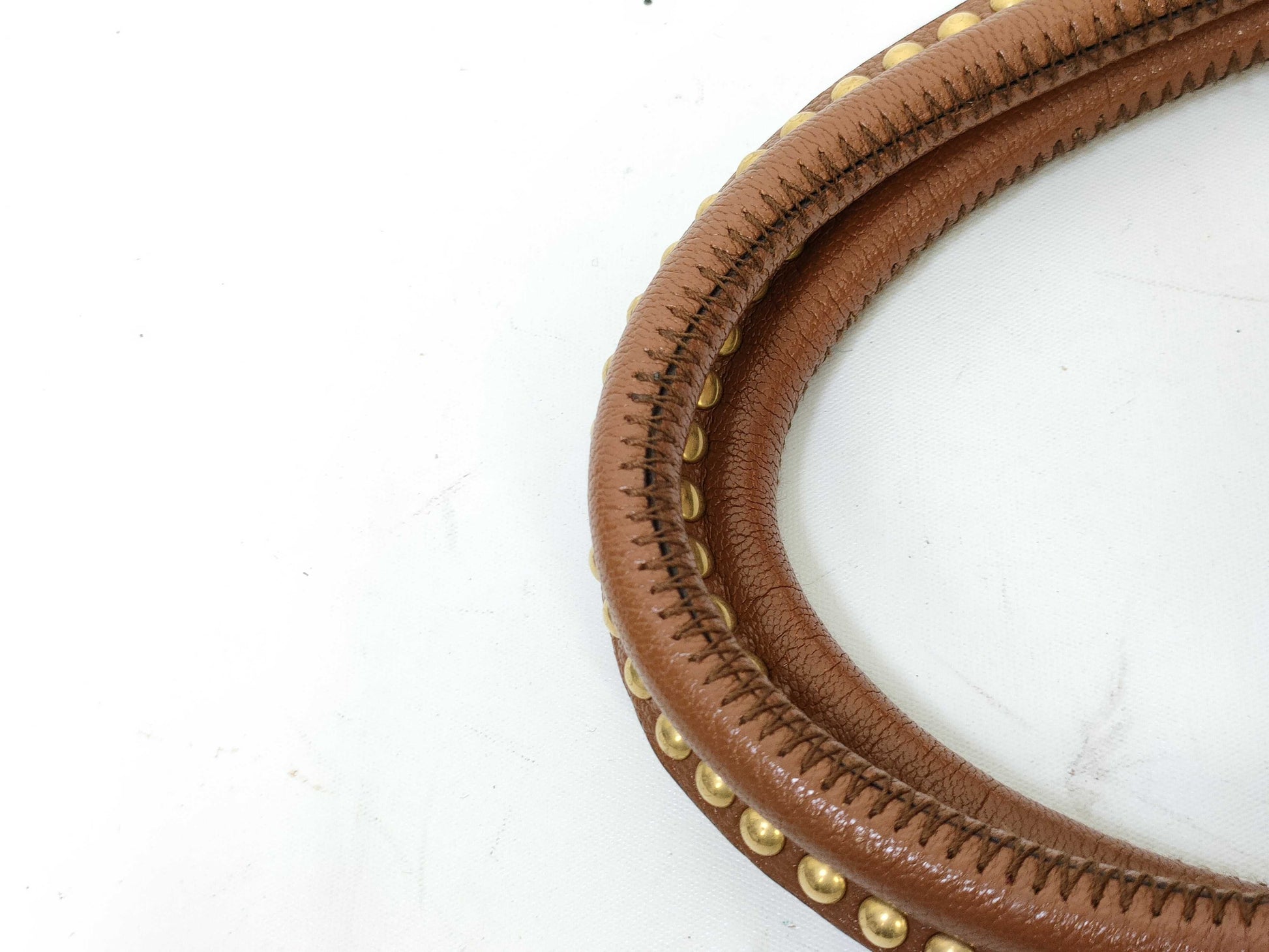 Miu Miu handbag, leather, brown, out of shape