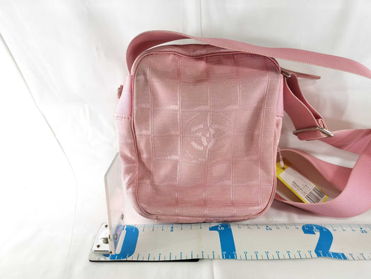 CHANEL New Travel Line Leather x Nylon Shoulder Bag