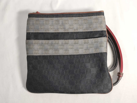 LOEWE Anagram Canvas Shoulder Bag