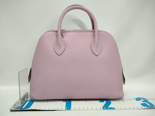 HERMES Bolide 25 Epsom Leather Mauve Silvestre Silver Hardware U Stamp Handbag