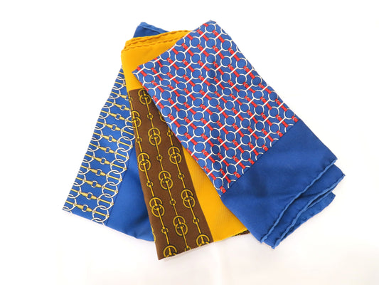 HERMES pocket square*3 scarf