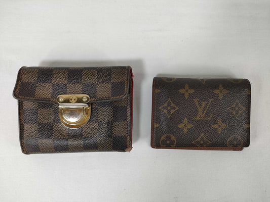 LOUIS VUITTON Monogram Wallet/Pass Case Set Wallet