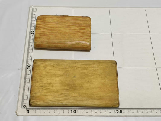 LOUIS VUITTON Epi Epi 2-Piece Wallet Set, Yellow