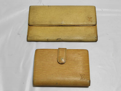 LOUIS VUITTON Epi Epi 2-Piece Wallet Set, Yellow