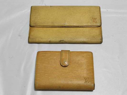 LOUIS VUITTON Epi Epi 2-Piece Wallet Set, Yellow