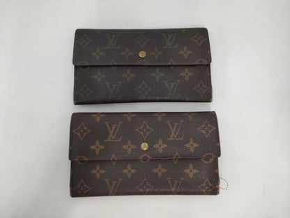 (10463_0033) LOUIS VUITTON Monogram M61217/T61216 Long Wallet Set of 2 Wallets