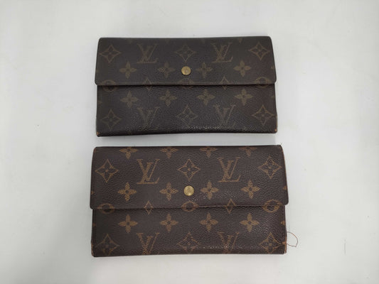 (10463_0033) LOUIS VUITTON Monogram M61217/T61216 Long Wallet Set of 2 Wallets
